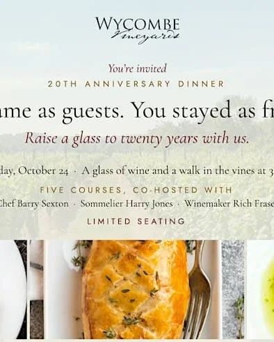 Wycombe Anniversary Wine Dinner